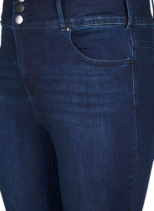 Zizzi Super schlanke Bea Jeans mit extra hoher Taille, Dark Blue, Packshot image number 2