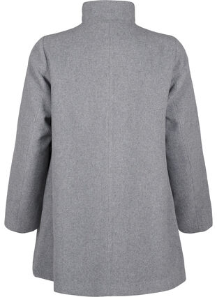 Zizzi Kurzer A-linienförmiger Trenchcoat, Light Grey Melange, Packshot image number 1