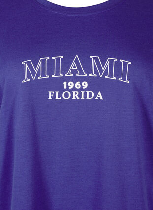 Zizzi FLASH - T-Shirt mit Motiv, Royal Blue Miami, Packshot image number 2