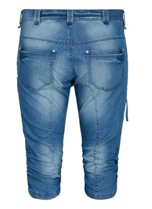 Zizzi Slim Fit Caprijeans mit Taschen, Light blue denim, Packshot image number 1