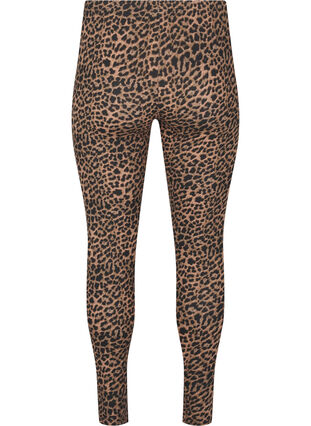 Zizzi Viskose Leggings mit Leopardendruck, DARK LEO AOP, Packshot image number 1