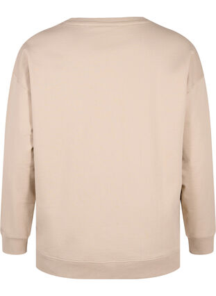 Zizzi Sweatshirt mit Rundhalsausschnitt, Simply Taupe, Packshot image number 1