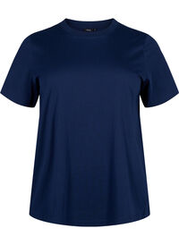 Basic-T-Shirt aus Baumwolle mit Rundhalsausschnitt