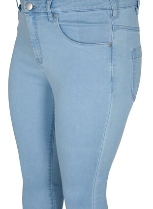 Zizzi Super Slim Amy Jeans mit hoher Taille, Ex Lt Blue, Packshot image number 2