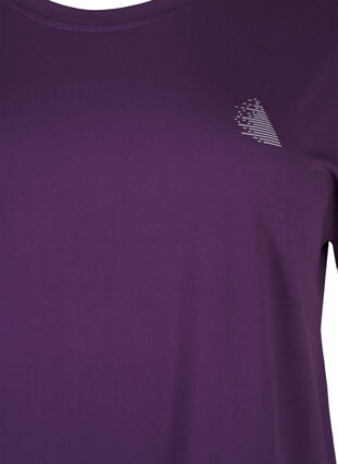 Zizzi Unifarbenes T-Shirt fürs Training, Purple Pennant, Packshot image number 2