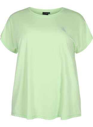Zizzi Kurzarm Trainingsshirt, Paradise Green, Packshot image number 0