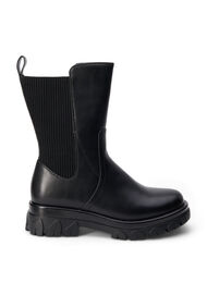 Extra-Weite - Kurzer Stiefel mit Gummizug, Black, Packshot