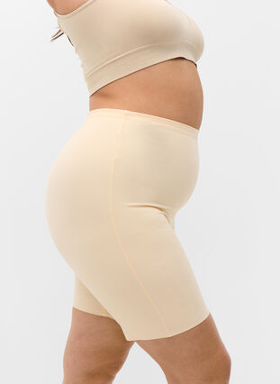 Zizzi Light Shapewear Shorts mit hoher Taille, Nude, Model image number 2