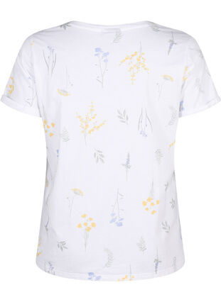 Zizzi T-Shirt aus Bio-Baumwolle mit Blumendruck, Bright W. AOP, Packshot image number 1