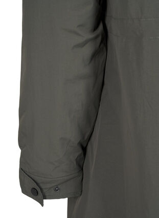 Zizzi Parka mit Kapuze und verstellbarer Taille, Black Olive, Packshot image number 4