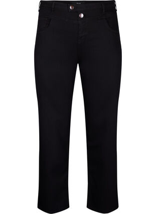 Zizzi Regular Fit Gemma Jeans mit hoher Taille, Black, Packshot image number 0