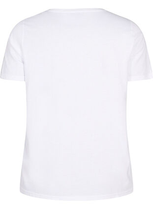 Zizzi FLASH - T-Shirt mit Motiv, Bright White, Packshot image number 1
