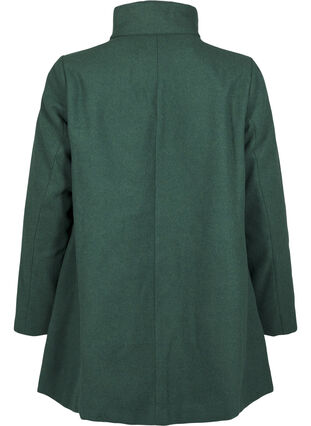 Zizzi Kurzer A-linienförmiger Trenchcoat, Trekking Green Mel., Packshot image number 1