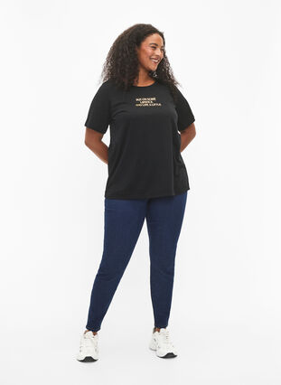 Zizzi FLASH - T-Shirt mit Motiv, Black Lips, Model image number 2