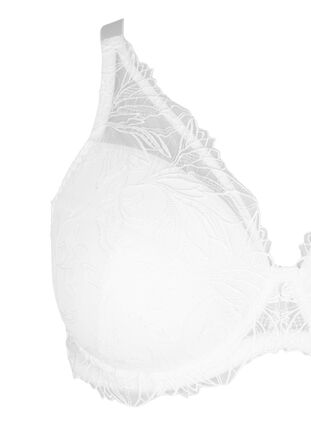 Zizzi Gepolsterter Spitzen-BH mit Bügel, Bright White, Packshot image number 2