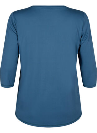 Zizzi  Trainingsbluse mit 3/4 Ärmeln, Indian Teal, Packshot image number 1