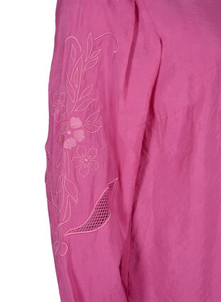 Zizzi Bluse aus TENCEL™-Modal mit gestickten Details, Phlox Pink, Packshot image number 3