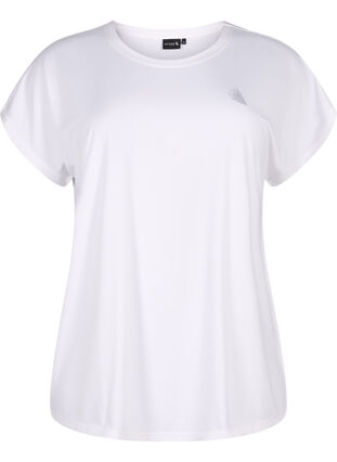 Zizzi Kurzärmliges Trainings-T-Shirt, Bright White, Packshot image number 0