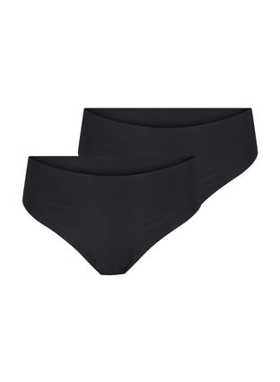 Zizzi 2er-Pack invisible G-String , Black, Packshot image number 0