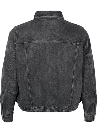 Zizzi Denim-Jacke mit verdecktem Reißverschluss, Dark Grey Denim, Packshot image number 1