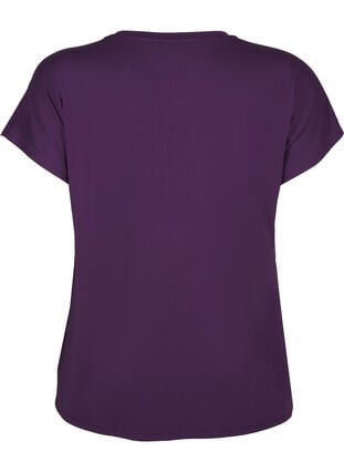 Zizzi Einfarbiges Trainings-T-Shirt, Purple Pennant, Packshot image number 1