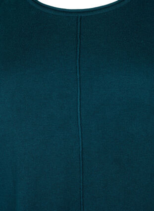 Zizzi Gestrickte Bluse aus Baumwoll-Viskose-Mischung, Reflecting Pond, Packshot image number 2