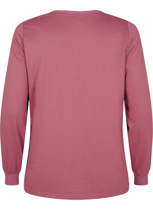 Zizzi Sweatshirt mit Spitzendetails, Rose Brown, Packshot image number 1