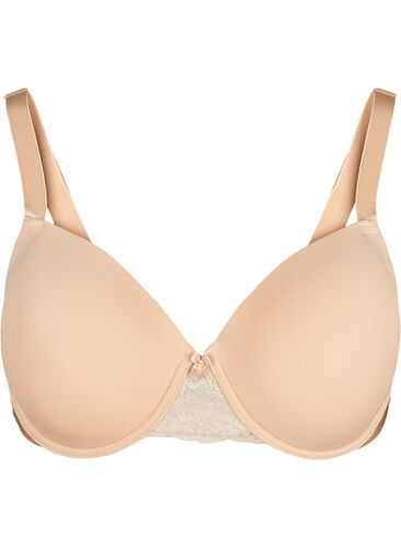 Zizzi Geformter BH mit Mesh, Nude, Packshot image number 0