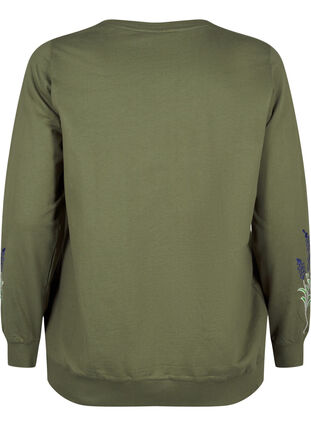 Zizzi Sweatshirt mit Blumenstickereien, D. L. Green W. emb., Packshot image number 1