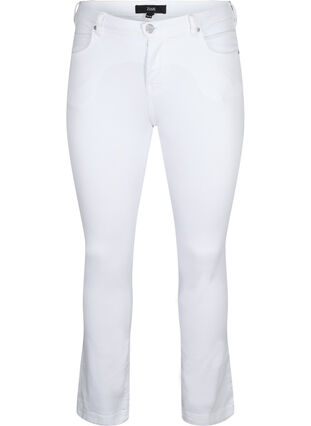 Zizzi Slim Fit Emily Jeans mit normaler Taillenhöhe, White, Packshot image number 0