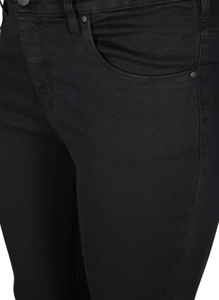 Zizzi Super Slim Amy Jeans mit hoher Taille, Black, Packshot image number 2