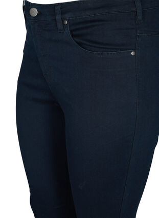 Zizzi Extra schmale Amy Jeans mit hoher Taille, Unwashed, Packshot image number 2