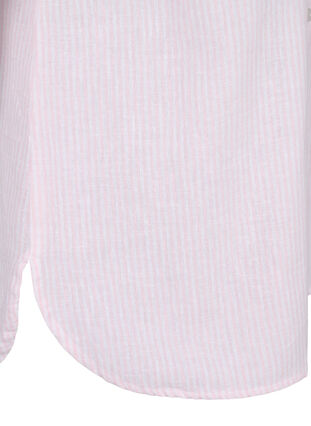 Zizzi Hemdbluse mit Knopfverschluss aus Baumwoll-Leinen-Gemisch, Rosebloom White, Packshot image number 2