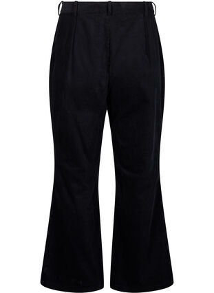 Zizzi Bootcut-Cordhose mit hohem Taille, Black, Packshot image number 1