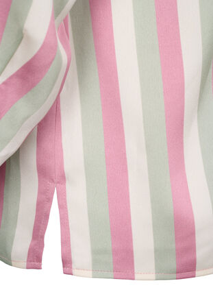 Zizzi Gestreiftes Hemd aus  Satin, Rose Stripe, Packshot image number 4