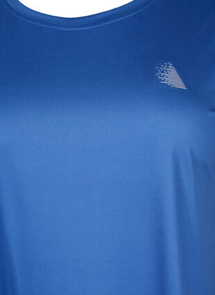Zizzi Kurzarm Trainingsshirt, Sodalite Blue, Packshot image number 2