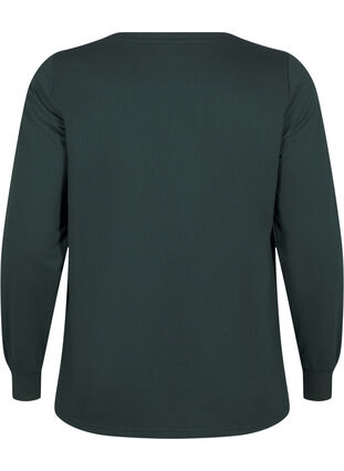 Zizzi Sweatshirt mit Spitzendetails, Scarab, Packshot image number 1