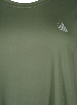 Zizzi Kurzärmeliges Trainings-T-Shirt, Thyme, Packshot image number 2