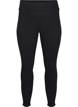 Zizzi Dehnbare Jeggings mit hoher Taille, Black, Packshot image number 0