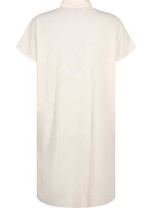 Zizzi Langes Hemd aus Baumwollmischung mit Leinen, Sandshell, Packshot image number 1