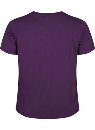 Zizzi Schmal geschnittenes Trainings-T-Shirt mit Rundhalsausschnitt, Purple Pennant, Packshot image number 1