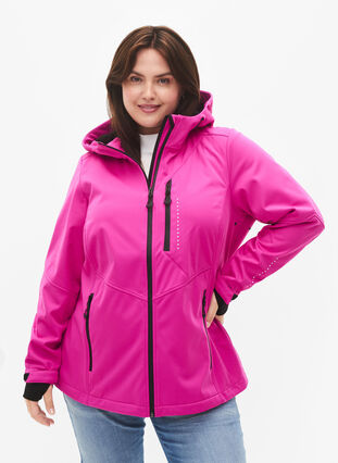 Sporty Softshell Jacke 42-60 Zizzi - Pink Gr. - 