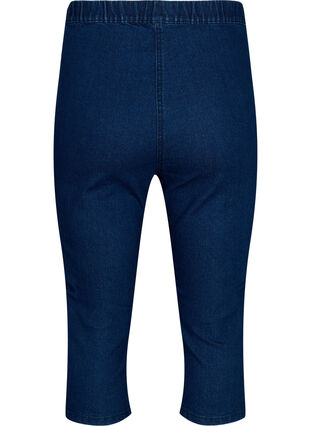 Zizzi FLASH - Hoch taillierte Capri-Hose aus Denim mit Slim Fit, Blue denim, Packshot image number 1