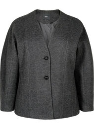 Taillierter Blazer, Dark Grey Melange, Packshot