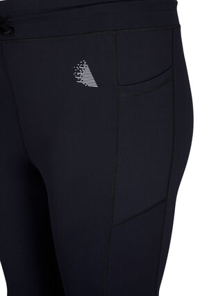 Zizzi 7/8-Trainingsstrumpfhose mit Taschen, Black, Packshot image number 2