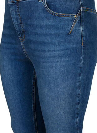 Zizzi Super schlanke Amy Jeans mit hoher Taille, Blue denim, Packshot image number 2