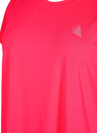 Zizzi Kurzarm Trainingsshirt, Neon Diva Pink, Packshot image number 2