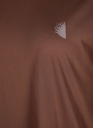 Zizzi Kurzarm Trainingsshirt, Chocolate Martini, Packshot image number 2