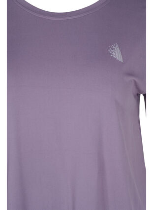 Zizzi Einfarbiges Trainings-T-Shirt, Purple Sage, Packshot image number 2