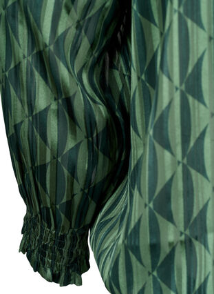 Zizzi Gedruckte Bluse mit Schürze, Scarab AOP, Packshot image number 3